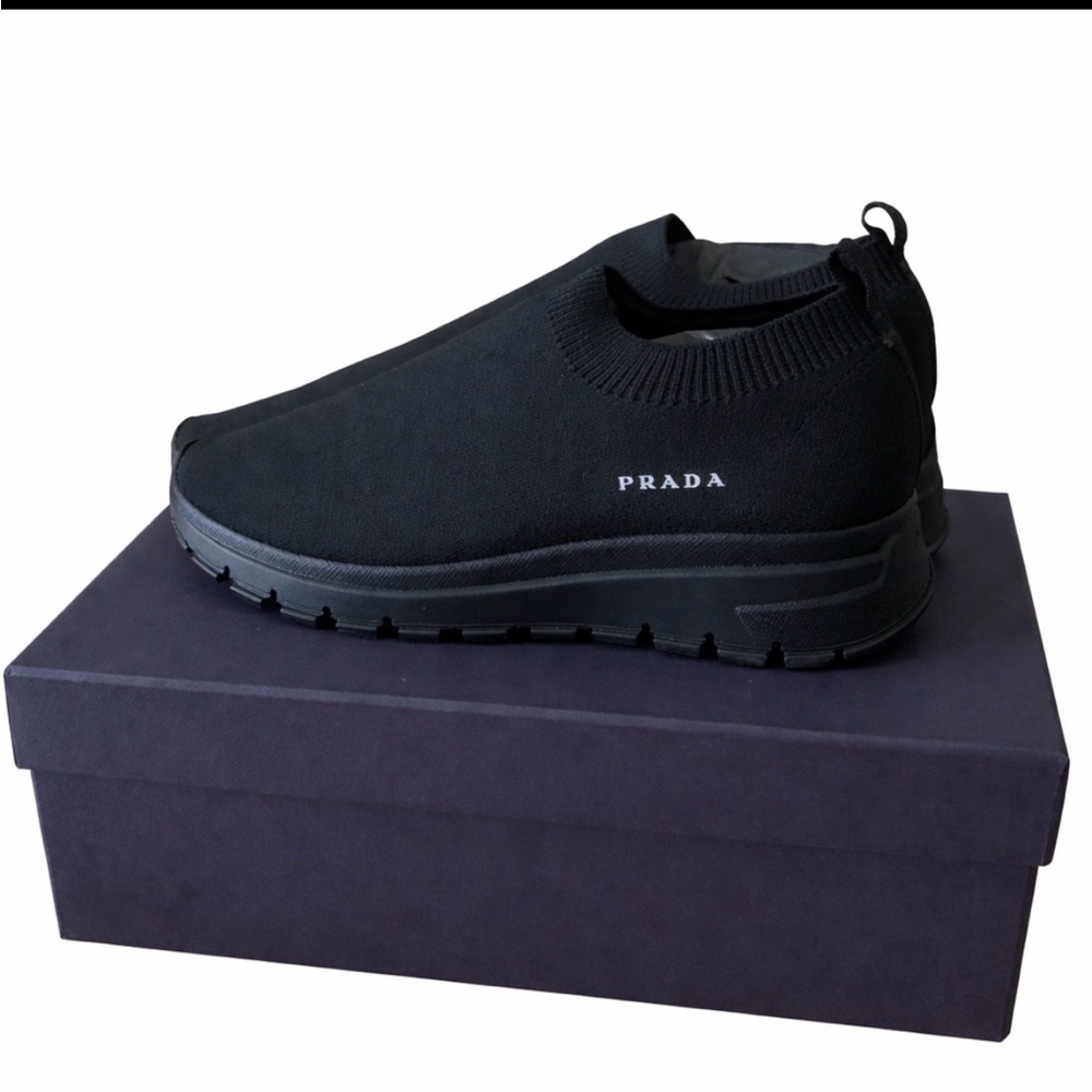 Prada Men's Black Knit Sneakers